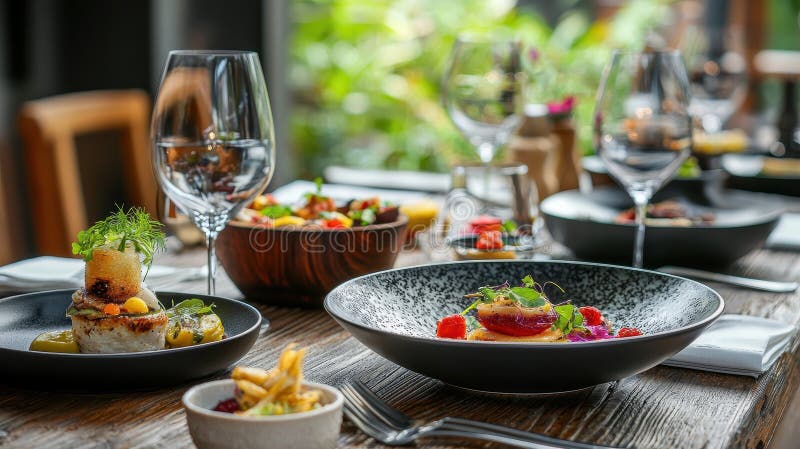 Elegant fine dining restaurant with sophisticated ambiance